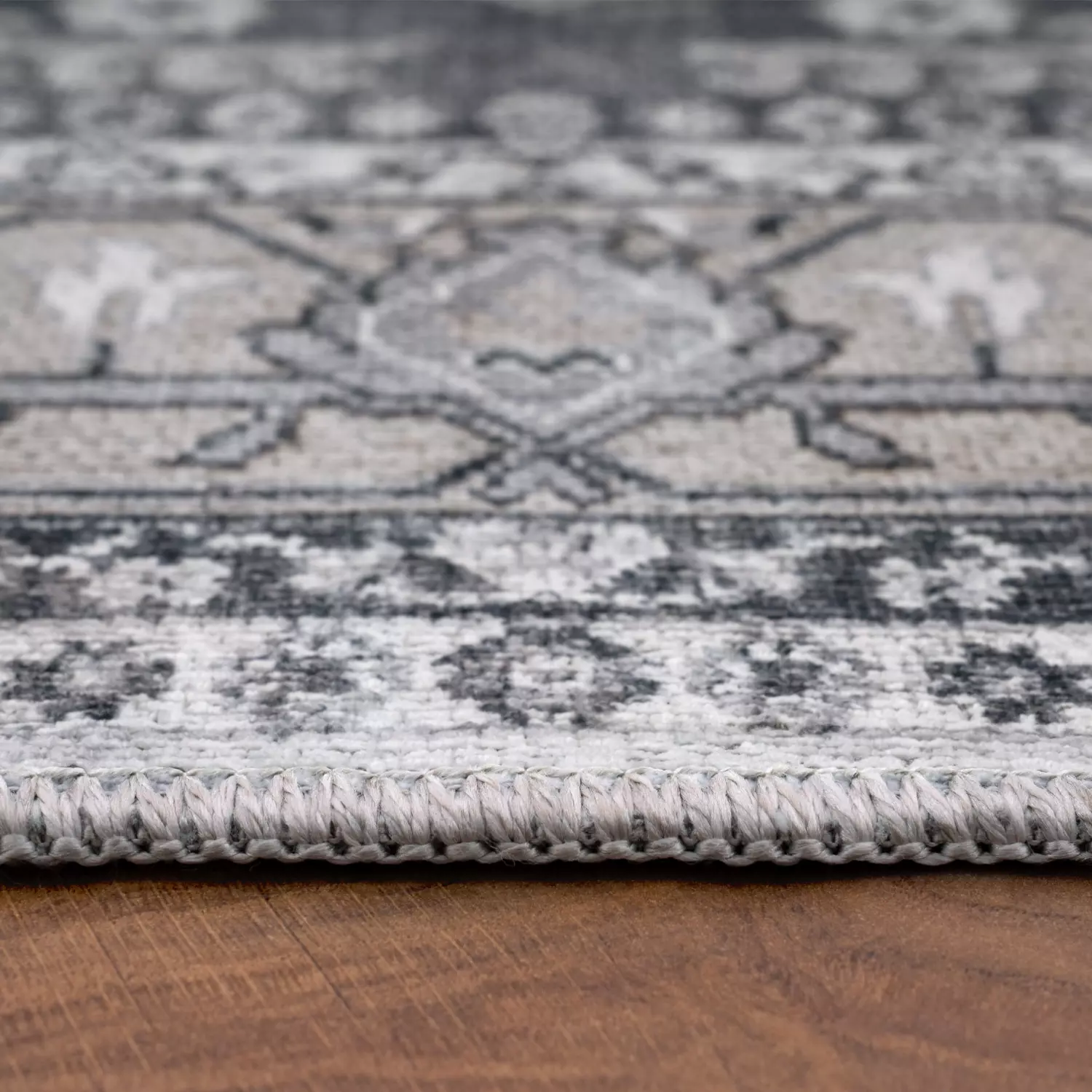 Waschbarer Teppich Bolero Grau 80x150 Cm – Bild 4