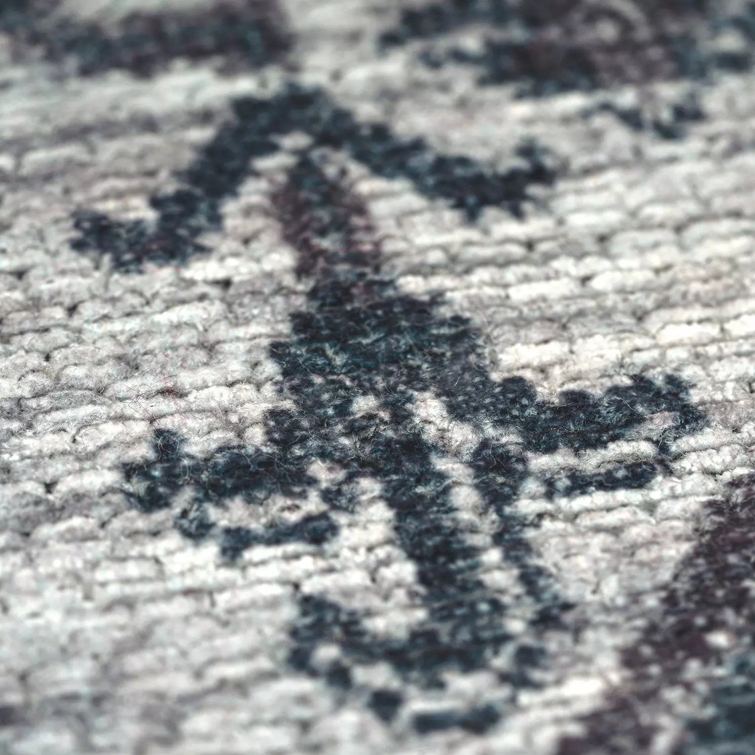 Waschbarer Teppich Leoni Grau 120 Cm Rund – Bild 2