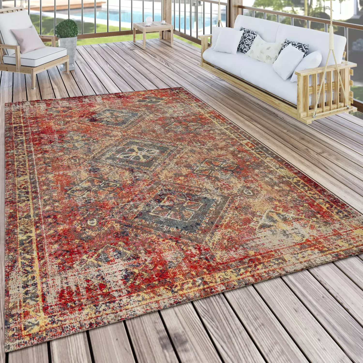 In- & Outdoor-Teppich Artino Rot 80X250 Cm – Bild 4