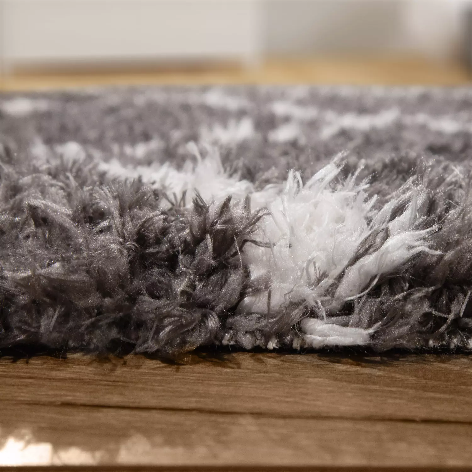 Hochflor-Teppich Mahara Grau 80x150 Cm – Bild 3