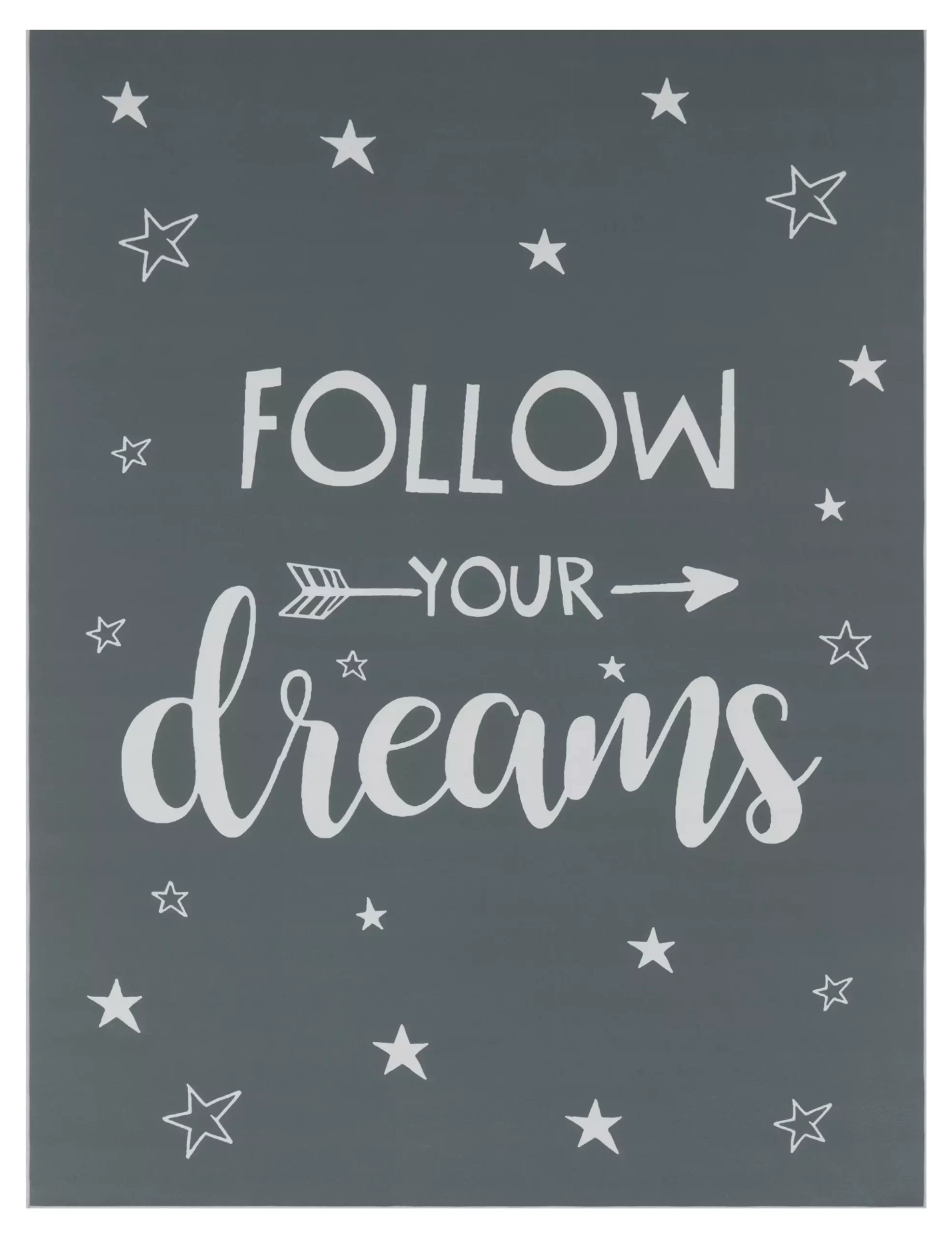 Waschbarer Kinderteppich Aleynia Grau 80x150 Cm