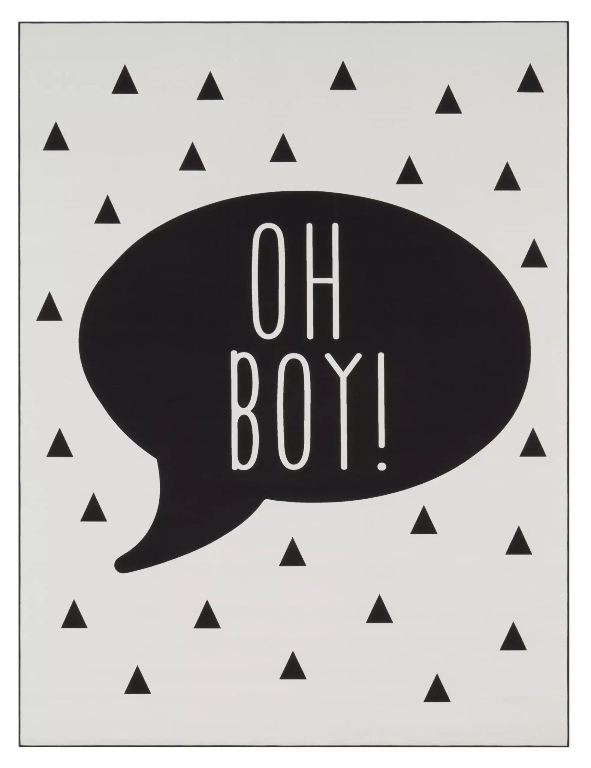 Waschbarer Kinderteppich Aleynia Schwarz 160x230 Cm