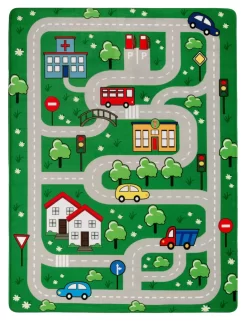 Waschbarer Kinderteppich Chiko Grün 80x150 Cm