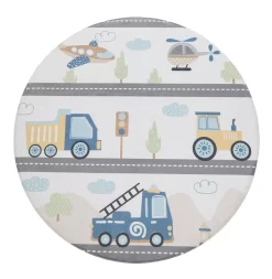 Waschbarer Kinderteppich Chiko Mehrfarbig 120 Cm Rund