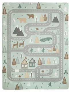 Waschbarer Kinderteppich Chiko Türkis 80x150 Cm