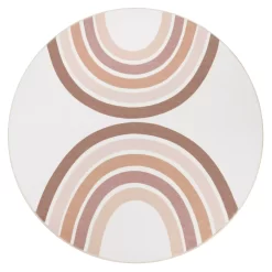 Waschbarer Kinderteppich Loya Pink 120 Cm Rund