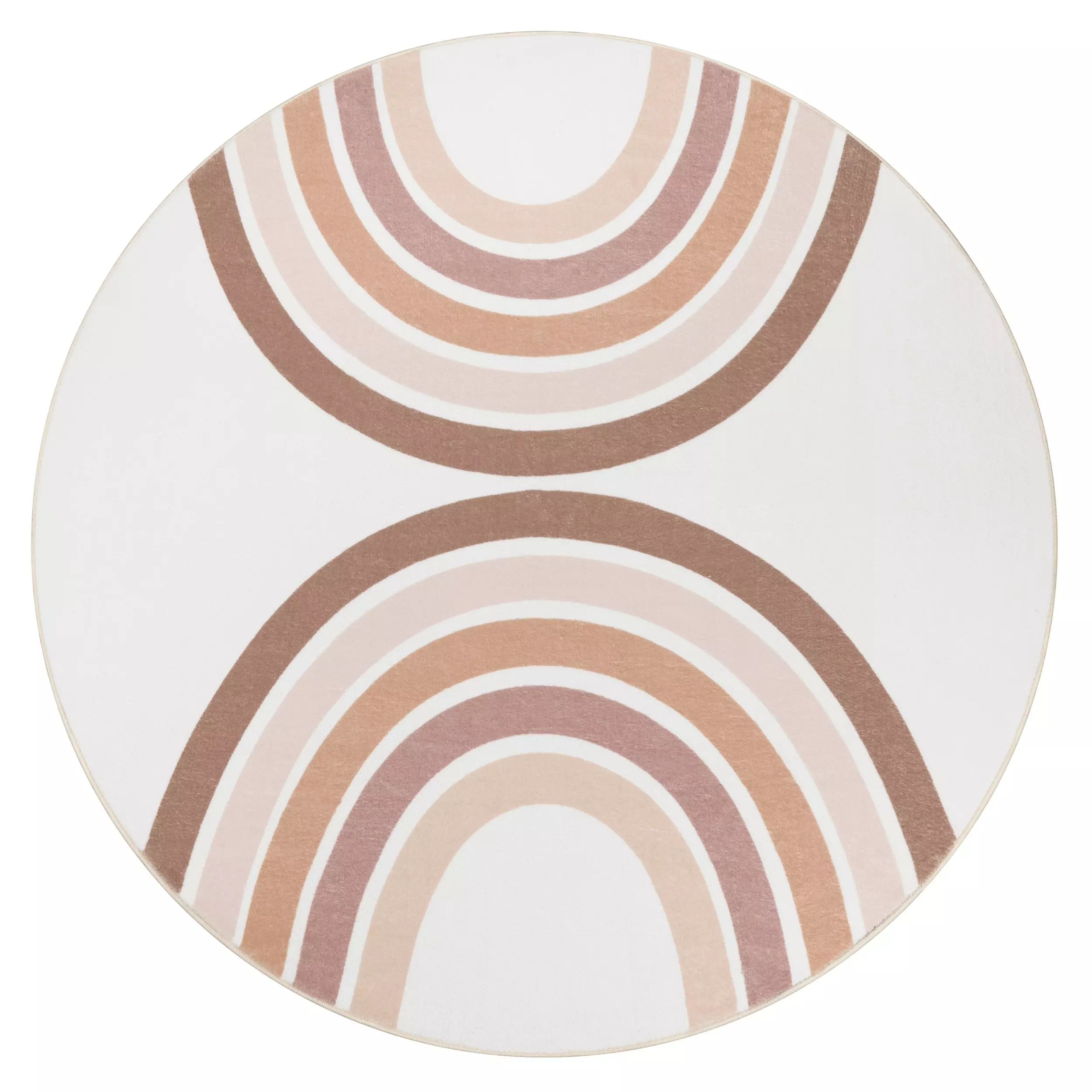 Waschbarer Kinderteppich Loya Pink 120 Cm Rund