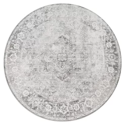 Waschbarer Teppich Leoni Beige 200 Cm Rund