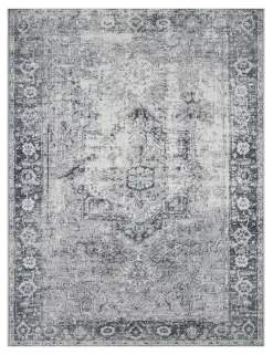 Waschbarer Teppich Leoni Grau 160x220 Cm
