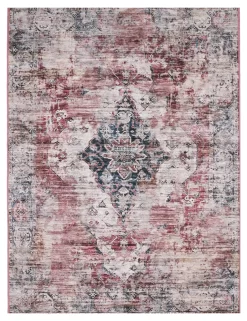 Waschbarer Teppich Leoni Rot 60x100 Cm