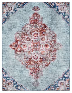 Waschbarer Teppich Leoni Türkis 80x150 Cm