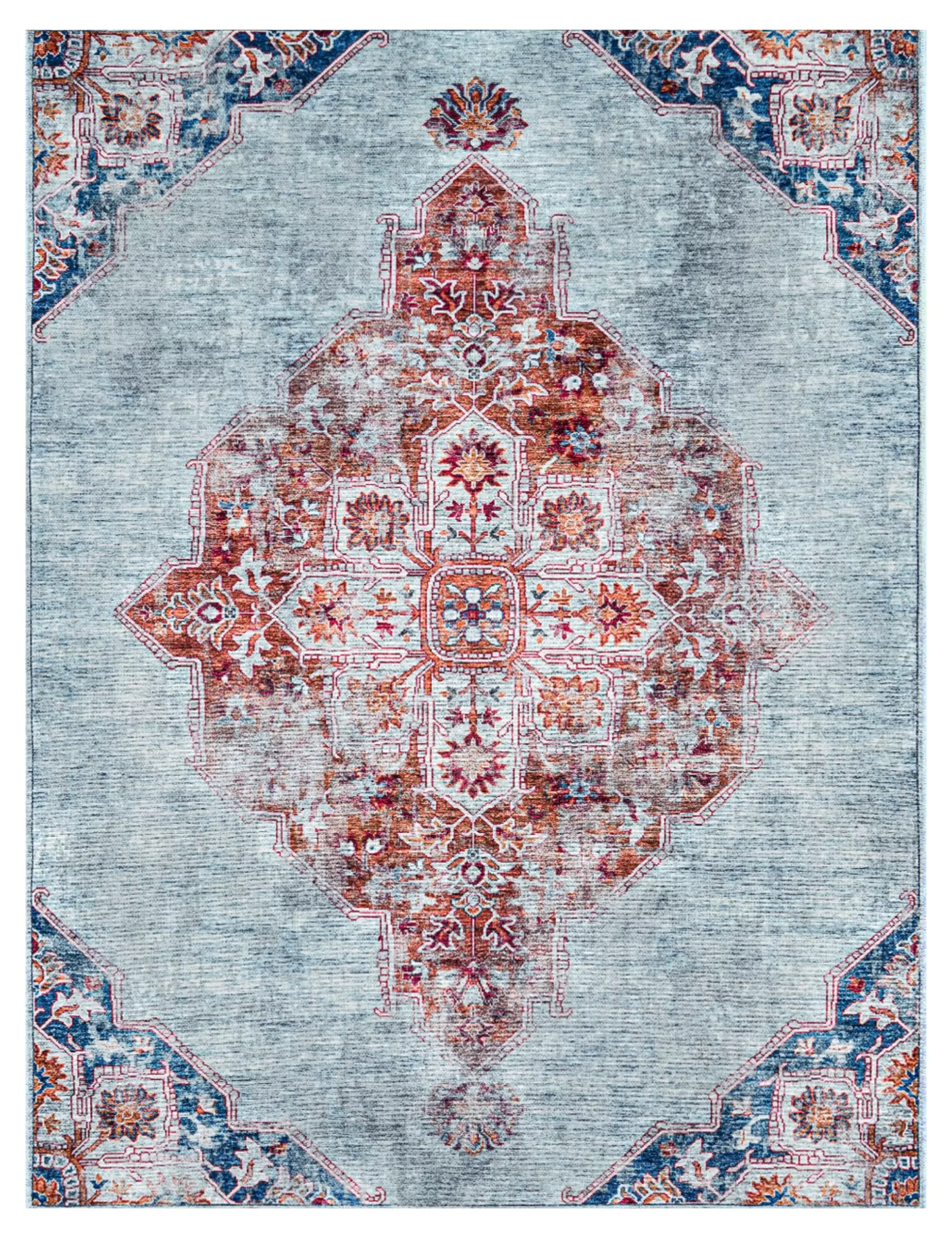 Waschbarer Teppich Leoni Türkis 80x150 Cm