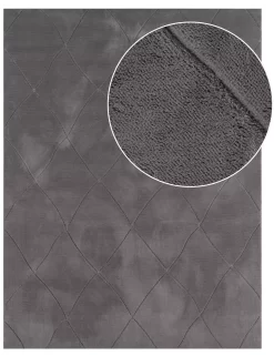 Waschbarer Teppich Utah Anthrazit 120x160 Cm