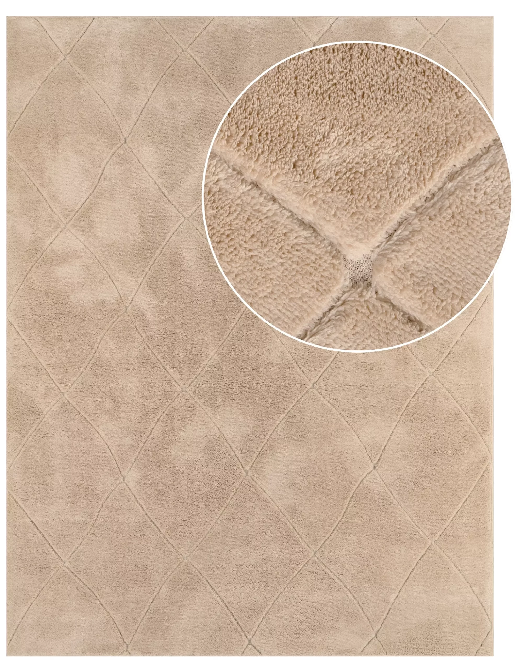 Waschbarer Teppich Utah Beige 200x280 Cm