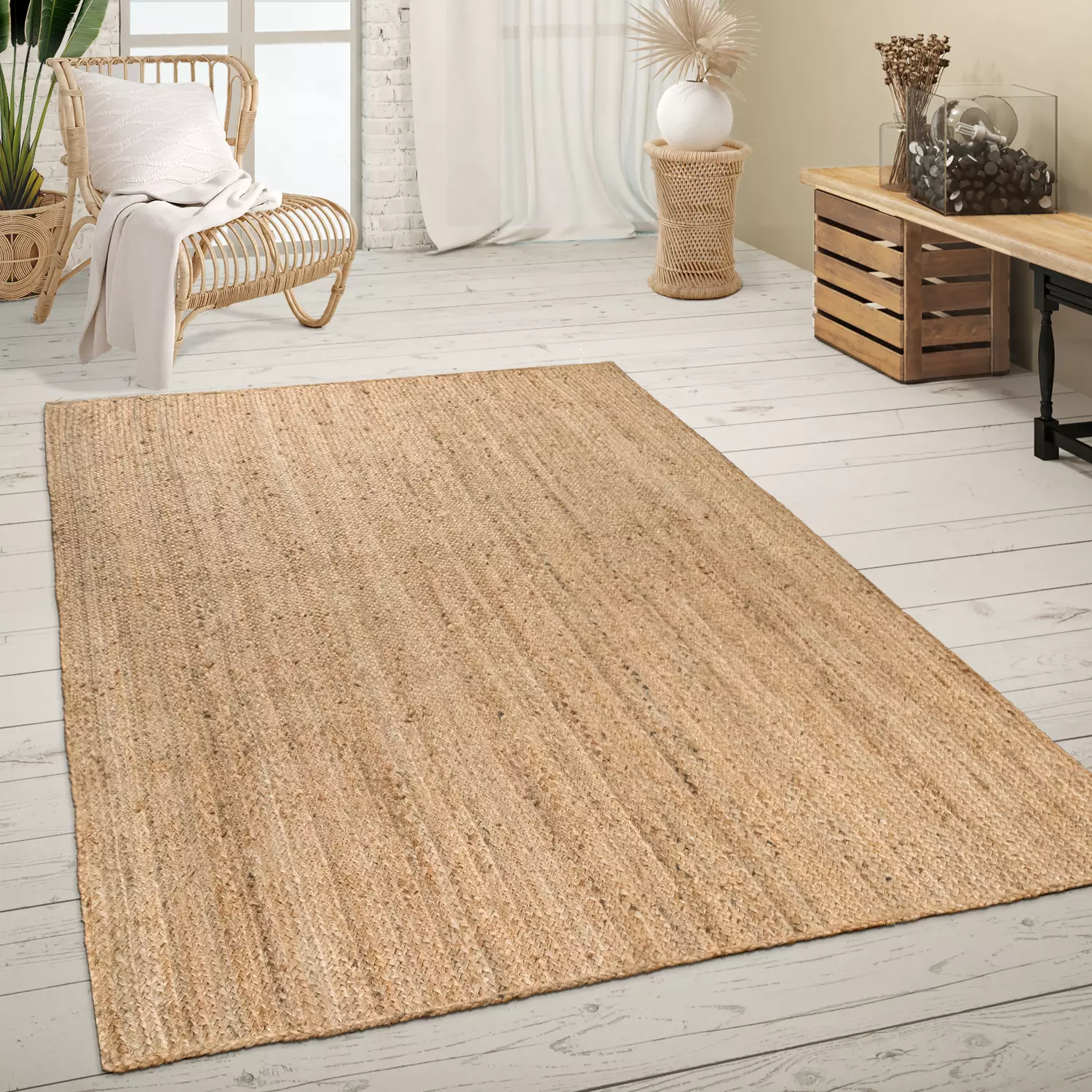 Jute-Teppich Sakira Beige 60x100 Cm – Bild 3