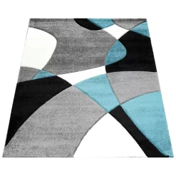 Moderner-Teppich Diamora Türkis 240x330 Cm